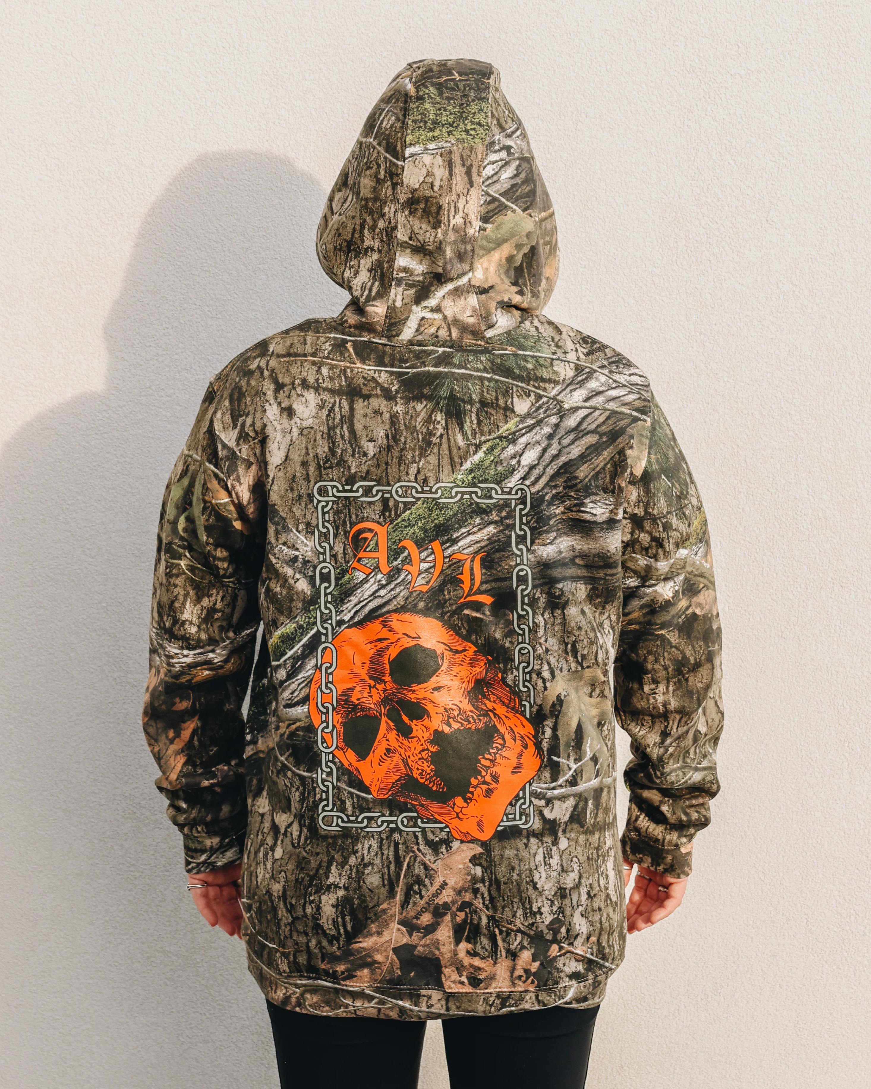 Mossy Oak Death Metal Logo Camo Hoodie S ONLY - Image 3